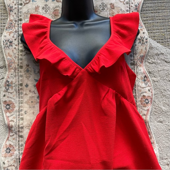Sezane Olymea Scarlet Ruffle Dress - Picture 5 of 10